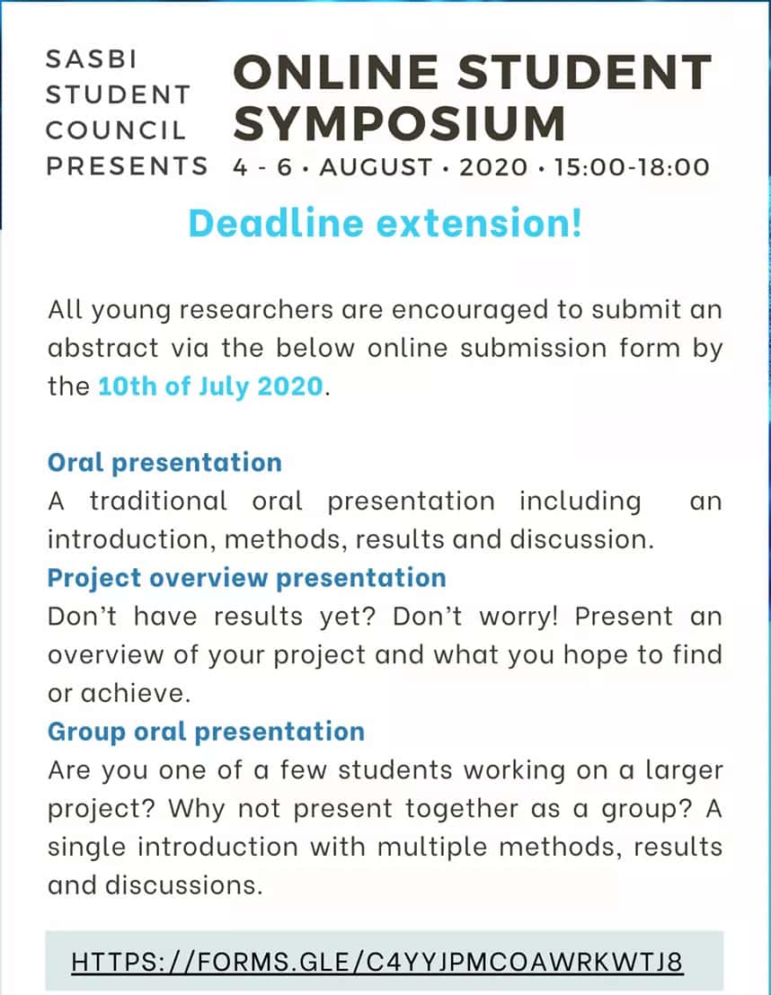 FABIans take part in the first virtual SASBi-SC student symposium