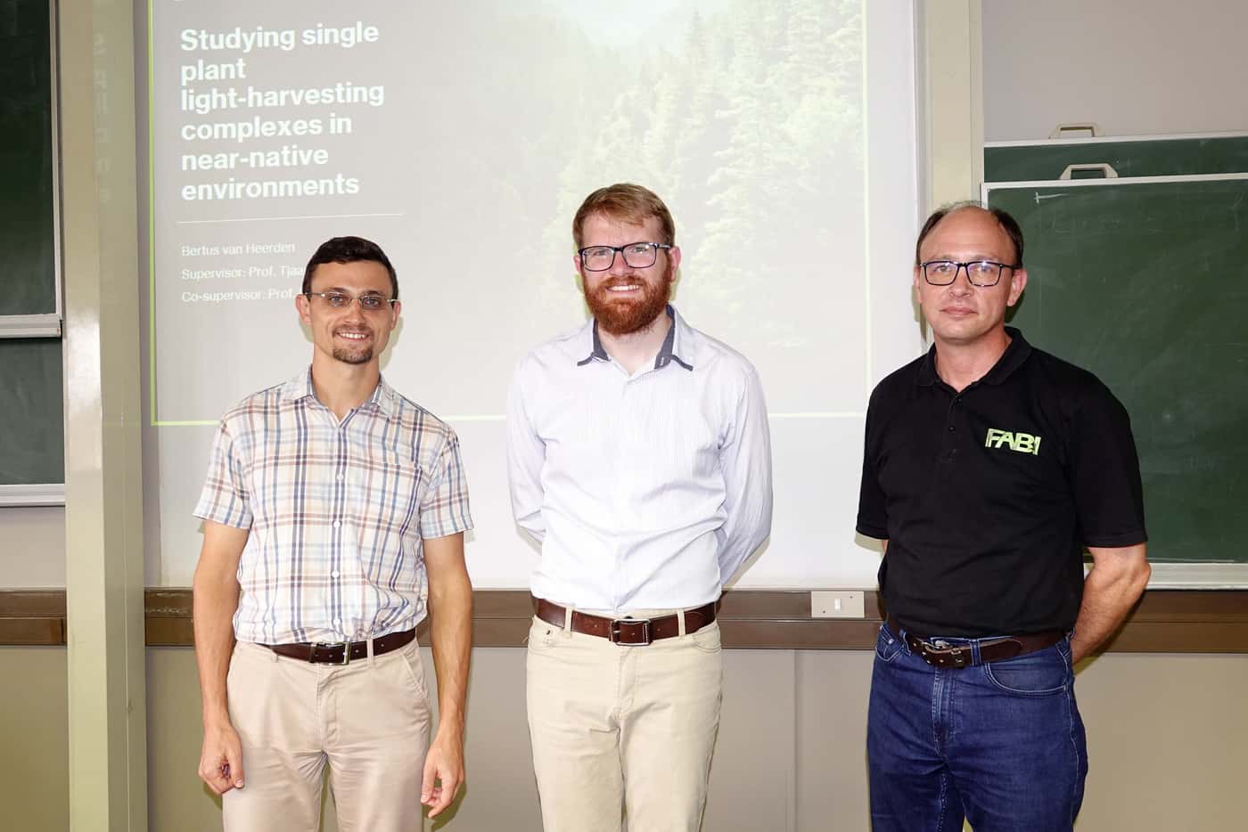 Congratulations to FABI's first Physics PhD graduate, Bertus van Heerden!
