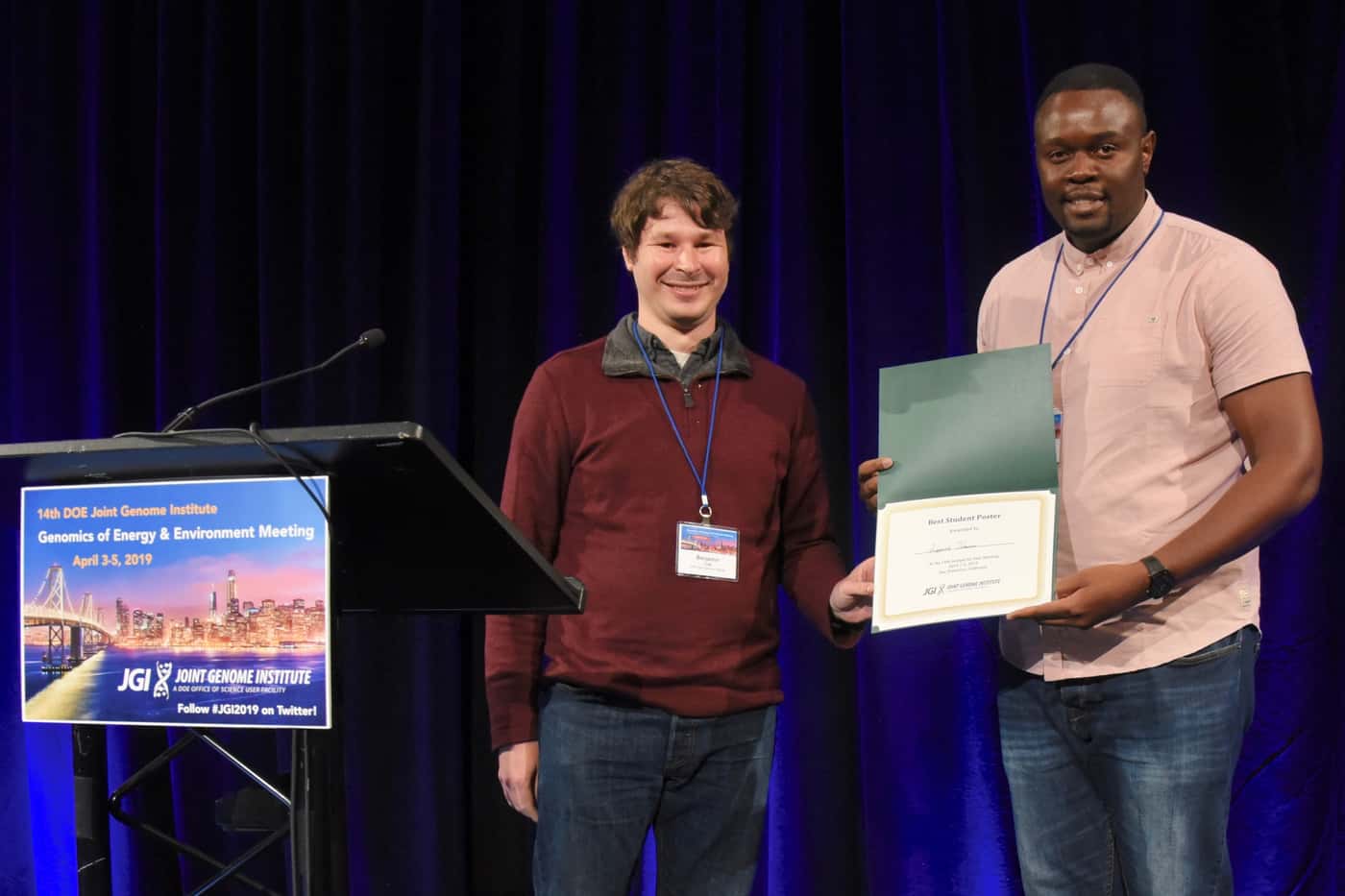 FABI PhD student wins prize at Joint Genome Institute User Meeting in San Francisco