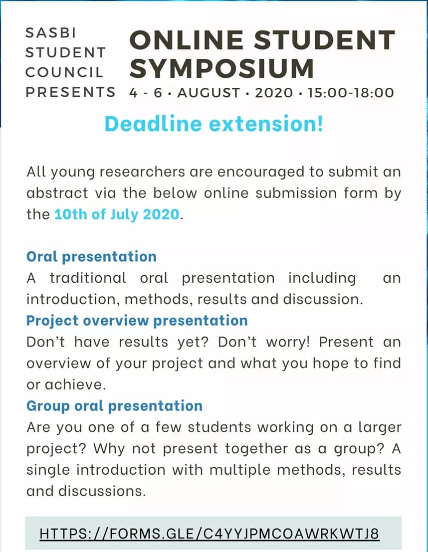 FABIans take part in the first virtual SASBi-SC student symposium