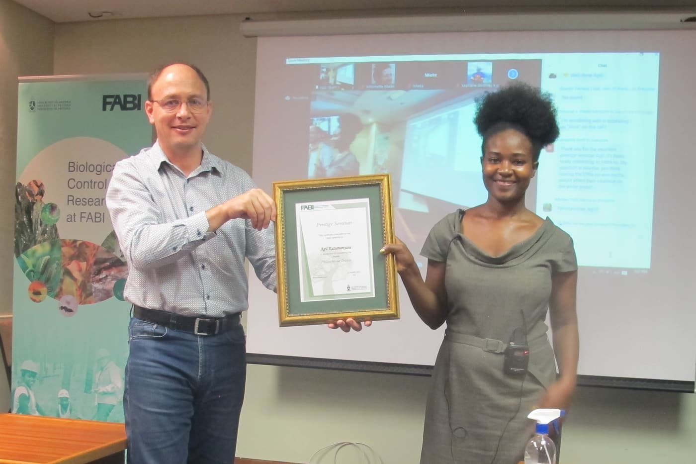 A double celebration for Agil as she completes her PhD
