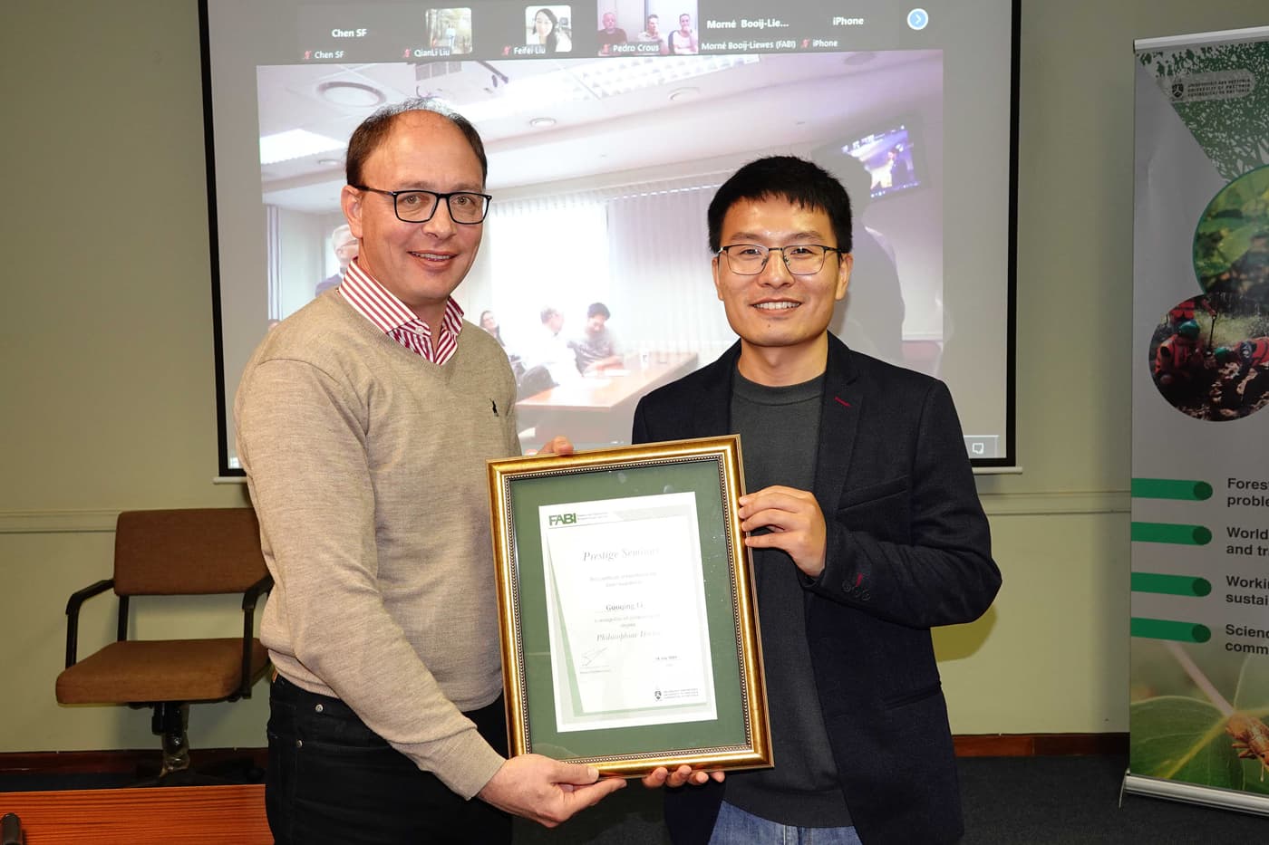 GuoQing's PhD marks 20 years of research collaboration with China