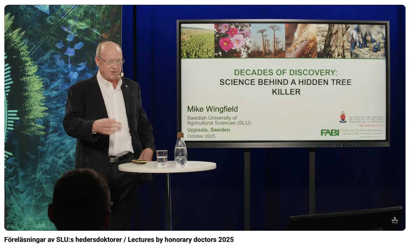 Prof. Mike Wingfield awarded an Honorary Doctorate by the Swedish University of Agricultural Science