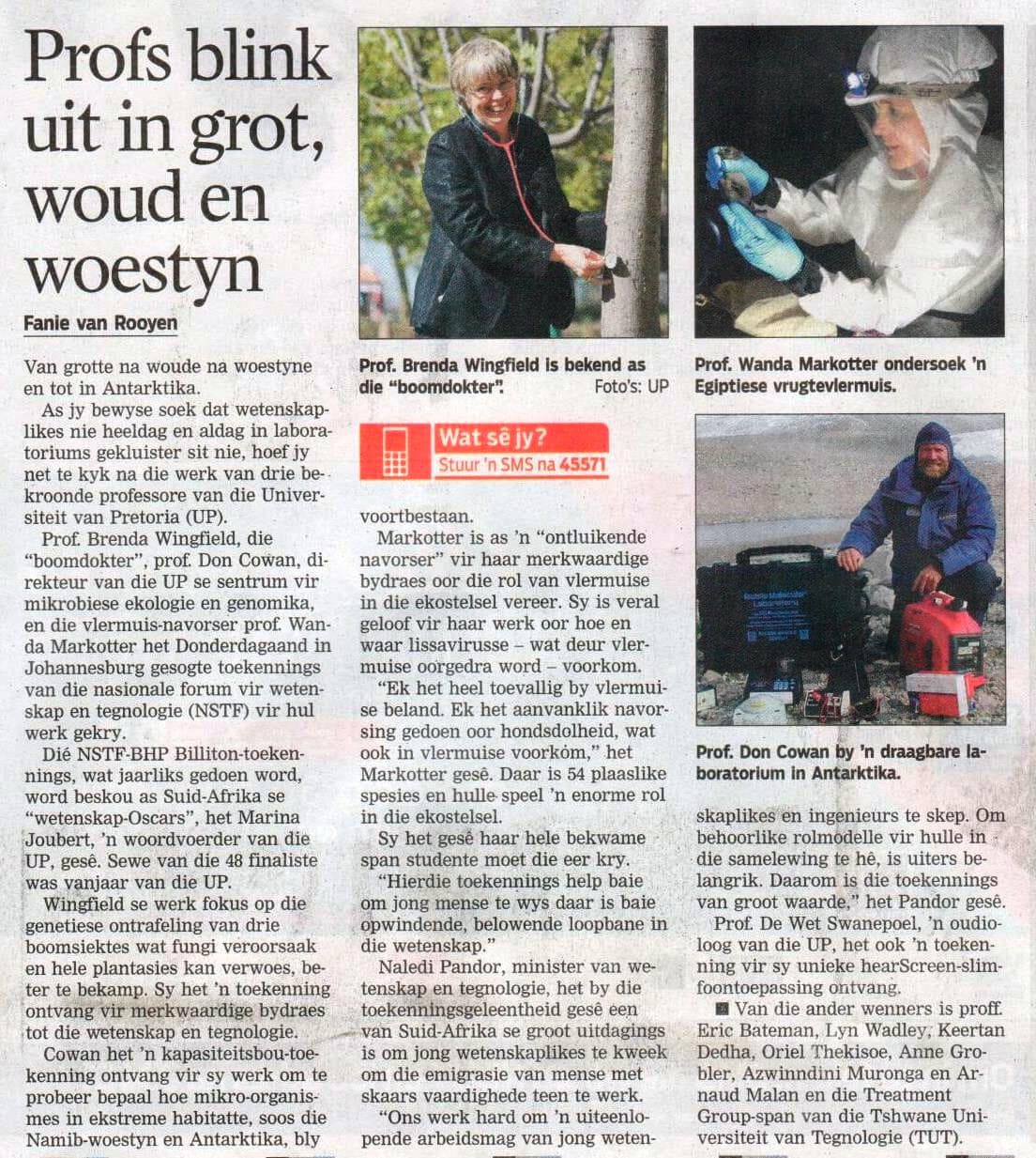 Our NSTF award winner making headlines