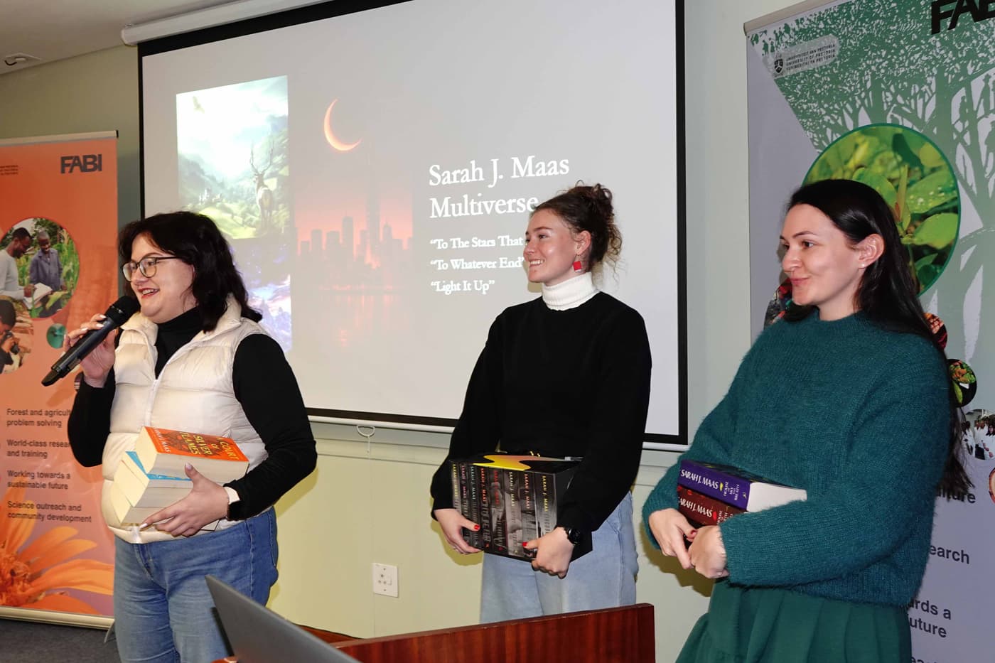 Book and series fun at the FABI Monday Morning Meeting