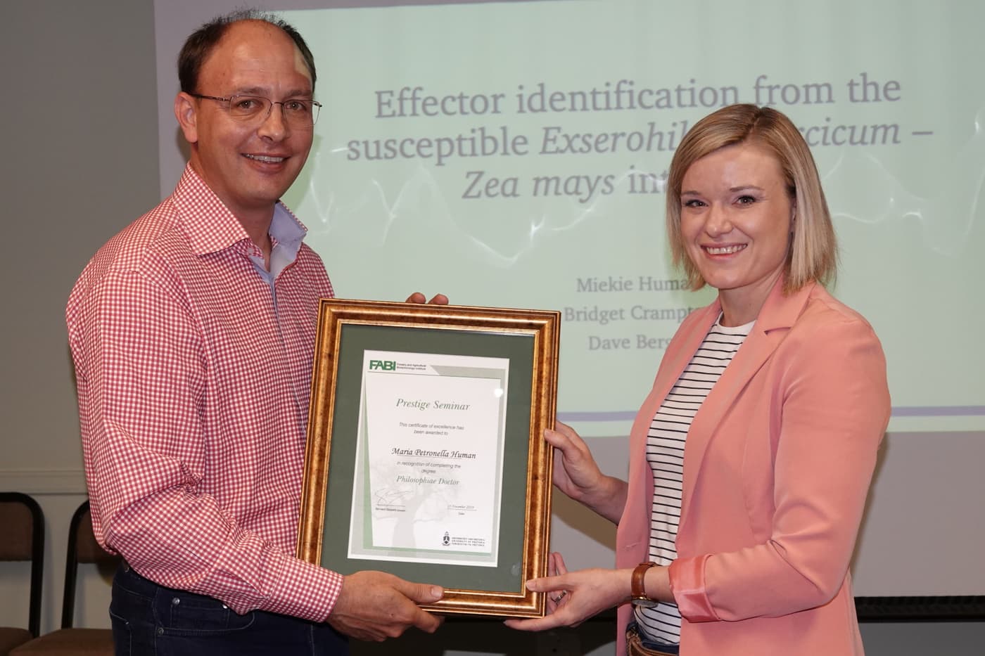 FABI celebrates 14th PhD success at Miekie Human’s prestige seminar