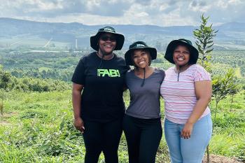 The FMG-EPPI team visit Lochaber Farms for a Macadamia field trip